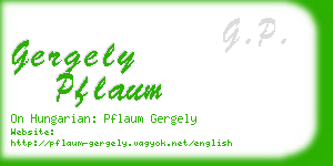 gergely pflaum business card